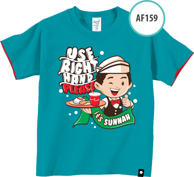 AF159 Kaos Anak Use Right Hand Please
