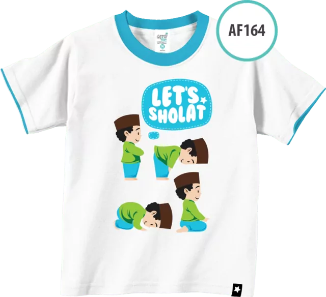 AF164 Kaos Anak Let’s Shalat