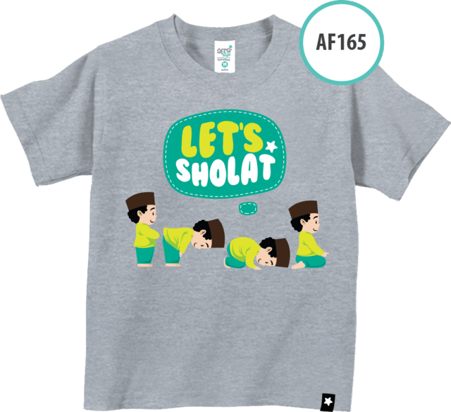 AF165 Kaos Anak Let’s Shalat
