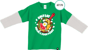 AF170 Kaos Anak Only Eat Halal & Good Food