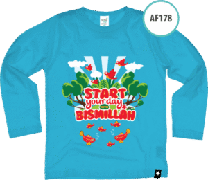 AF178 Kaos Anak Start your day with Bismillah