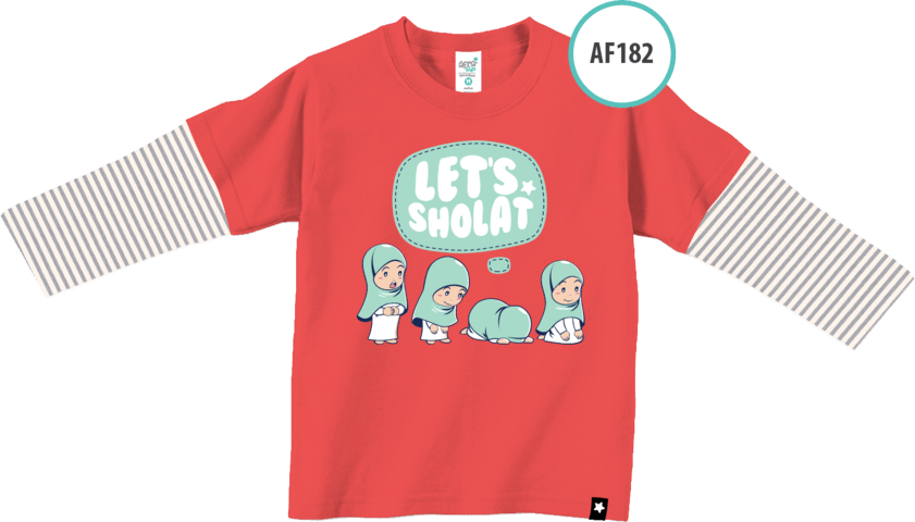 AF182 Kaos Anak Let’s Shalat