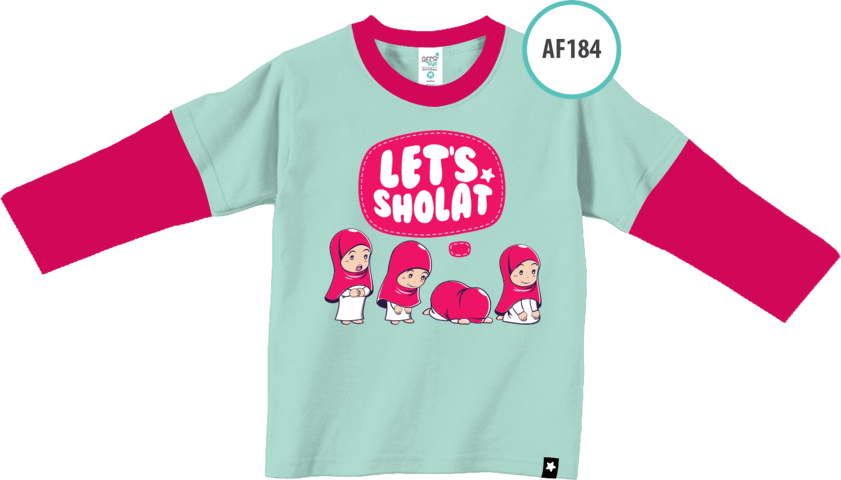 AF184 Kaos Anak Let’s Shalat