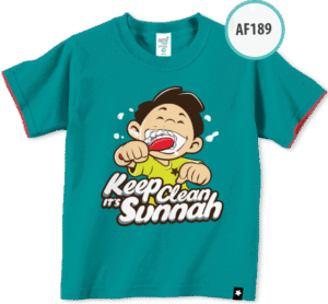AF189 Kaos Anak Keep Clean It’s Sunnah