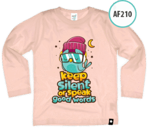 AF210 Kaos Anak Keep silent or speak good works