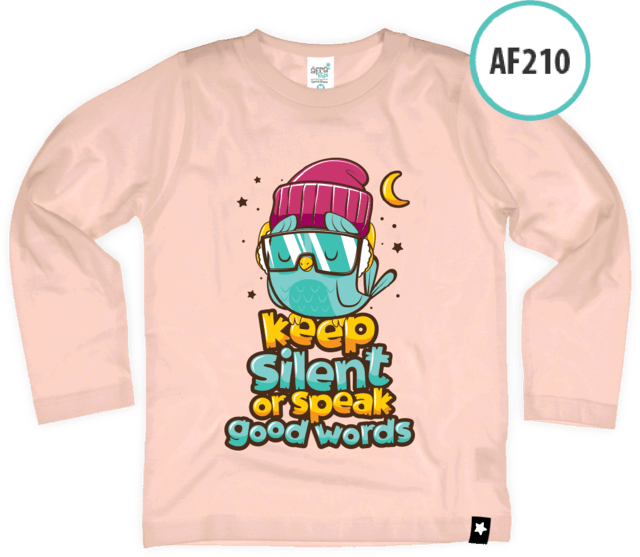 AF210 Kaos Anak Keep silent or speak good works