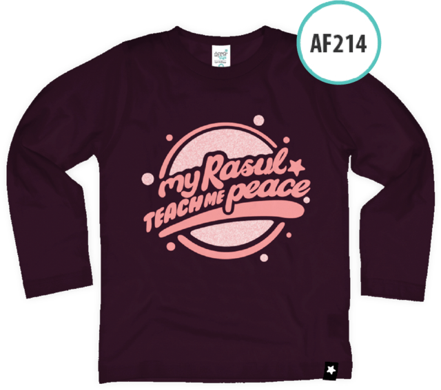 AF214 Kaos Anak My Rasul teach me peace