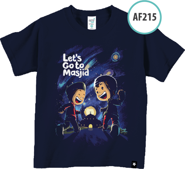 AF215 Kaos Anak Let’s Go to Masjid