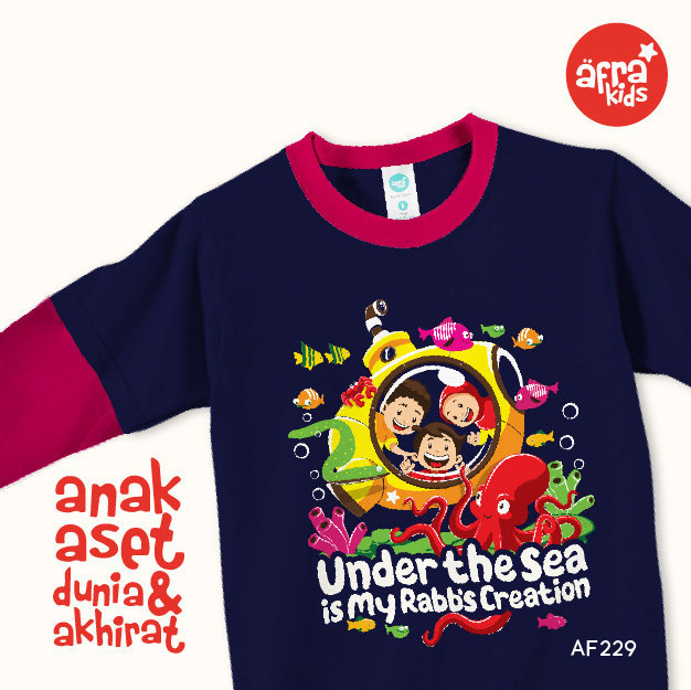 AF229 Kaos Anak Under The Sea is My Rabb’s Creation