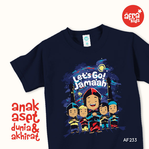 AF233 Kaos Anak Let’s Go Jama’ah