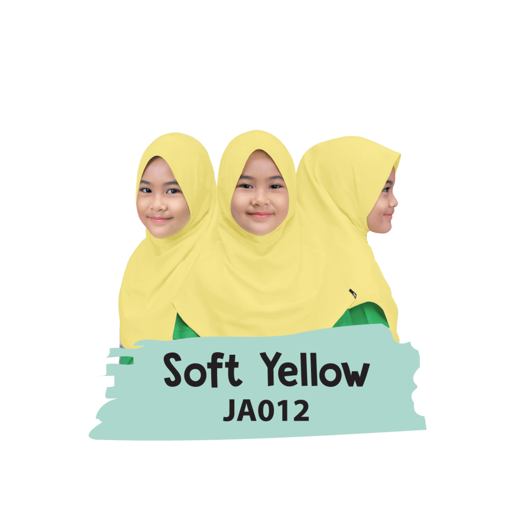 JA012 Jilbab Anak Soft Yellow