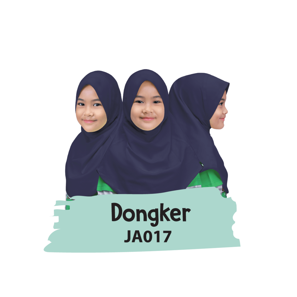 JA017 Jilbab Anak Dongker