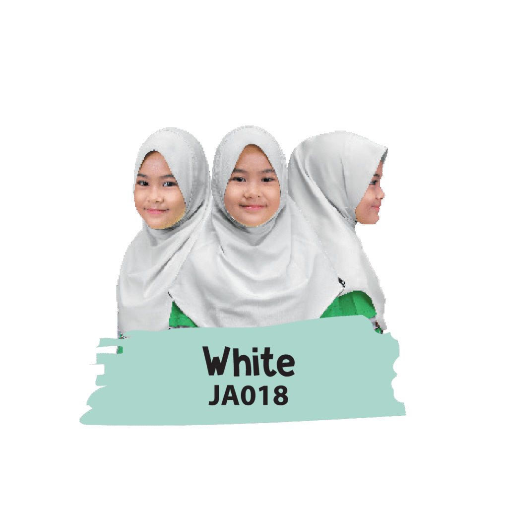 JA018 Jilbab Anak White