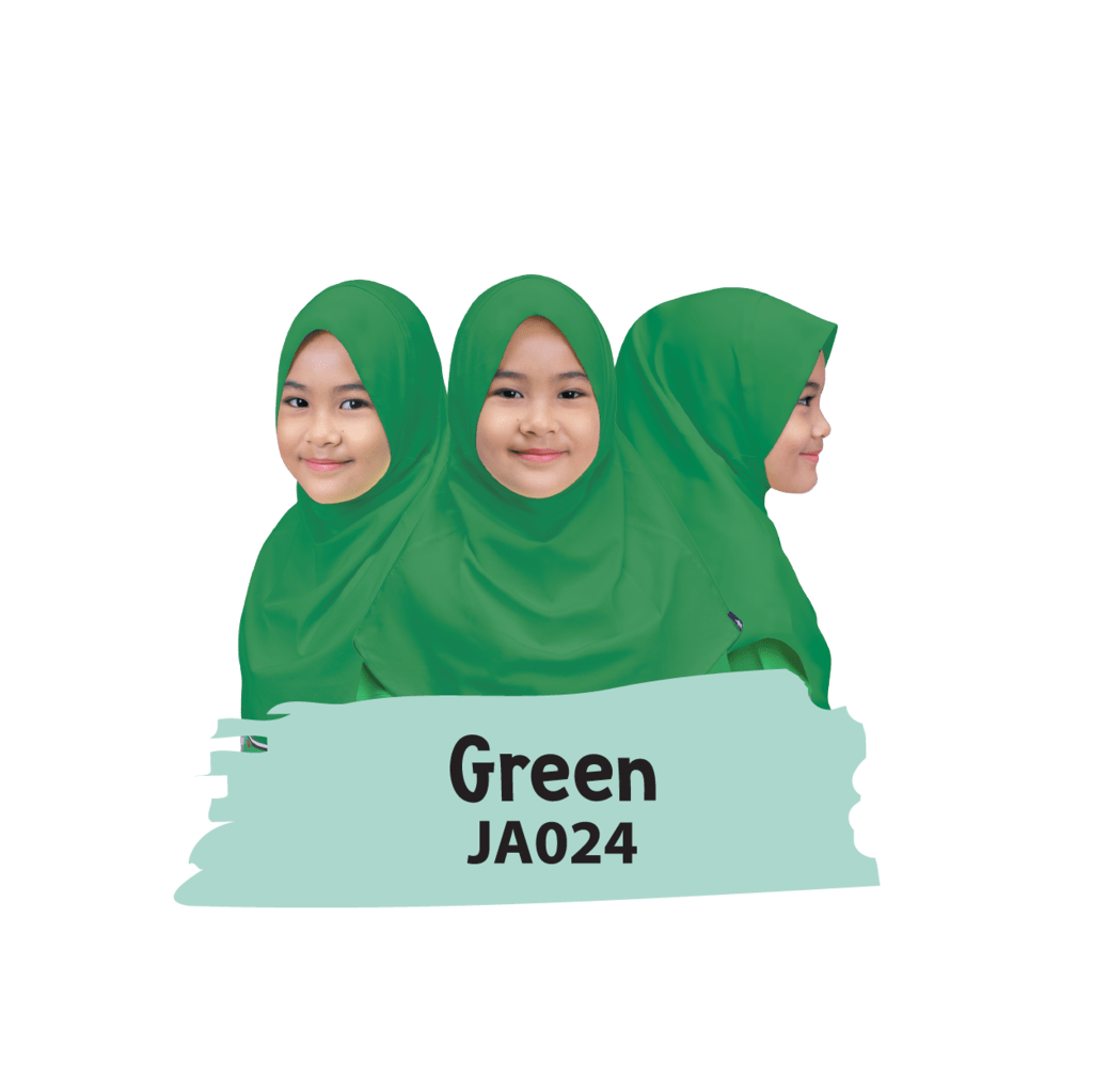 JA024 Jilbab Anak Green